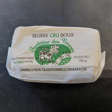 Beurre cru doux