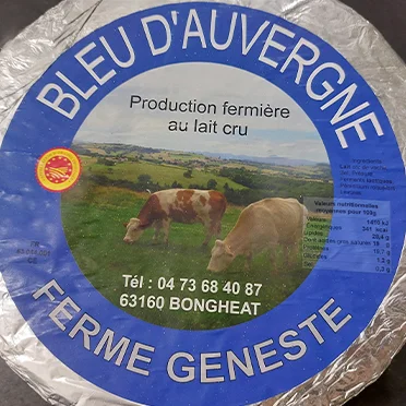 Bleu d'Auvergne - Fromage au lait cru de vache