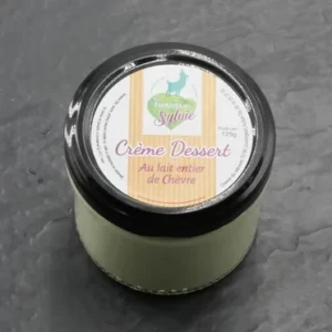Crème dessert pistache au lait entier de chèvre