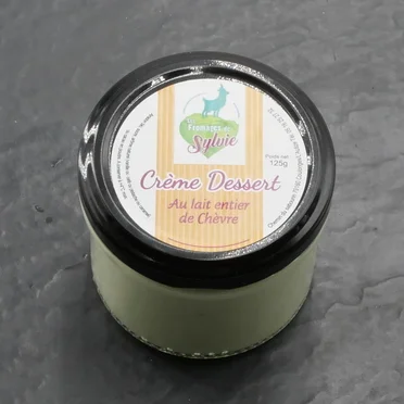 Crème dessert pistache au lait entier de chèvre