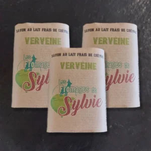 Lot de 3 savons au lait frais de chèvre verveine