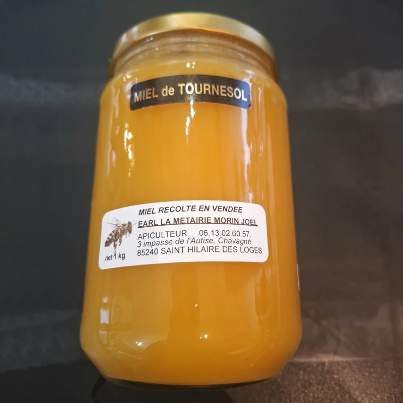 Miel de tournesol récolté en Vendée