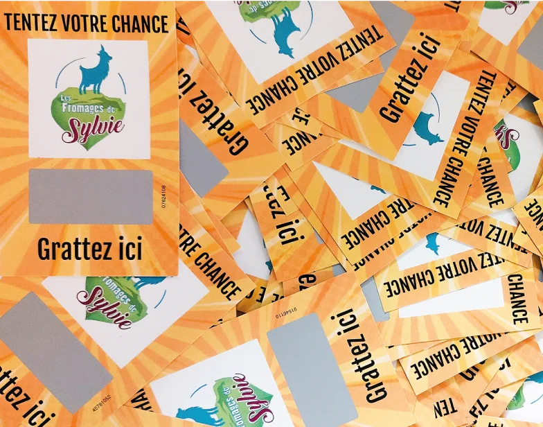 Tickets à gratter - Fromages de Sylvie