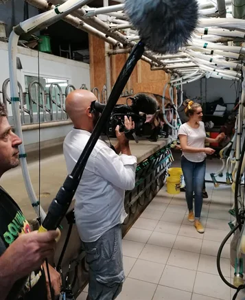 Tournage de l'émission TV Échappées Belles à la fromagerie Tournage de l'émission TV Échappées Belles à la fromagerie