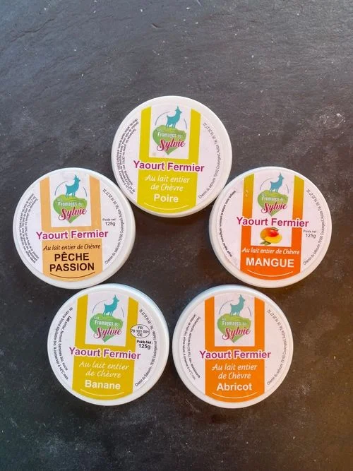 Yaourts fermiers classiques au lait entier de chèvre