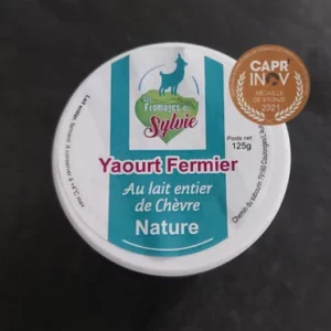 Yaourt fermier nature au lait entier de chèvre